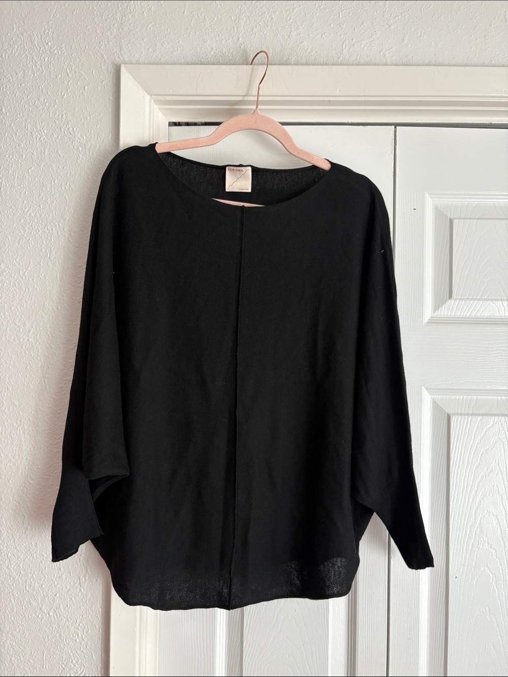 Kerisma S/M Black Cashmere Blend Ryu Center Seam Sweater